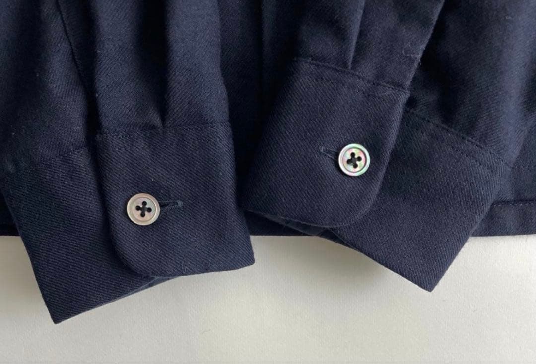 steven alan (e) 厚手 M ウール オープンカラーシャツ ボックス