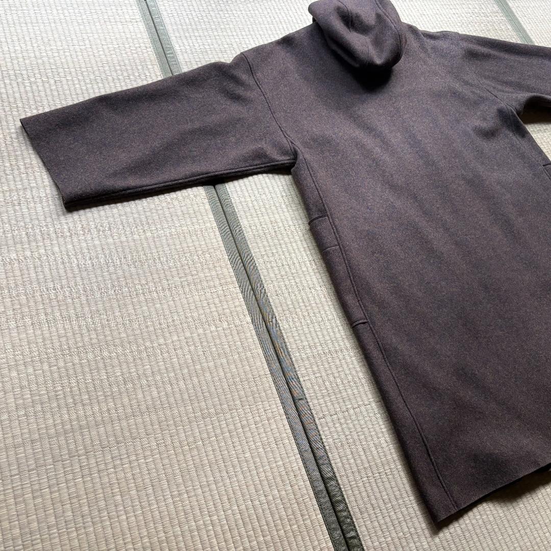 MITTAN 圧縮ウールニットフードコート 緑杢 サイズ2