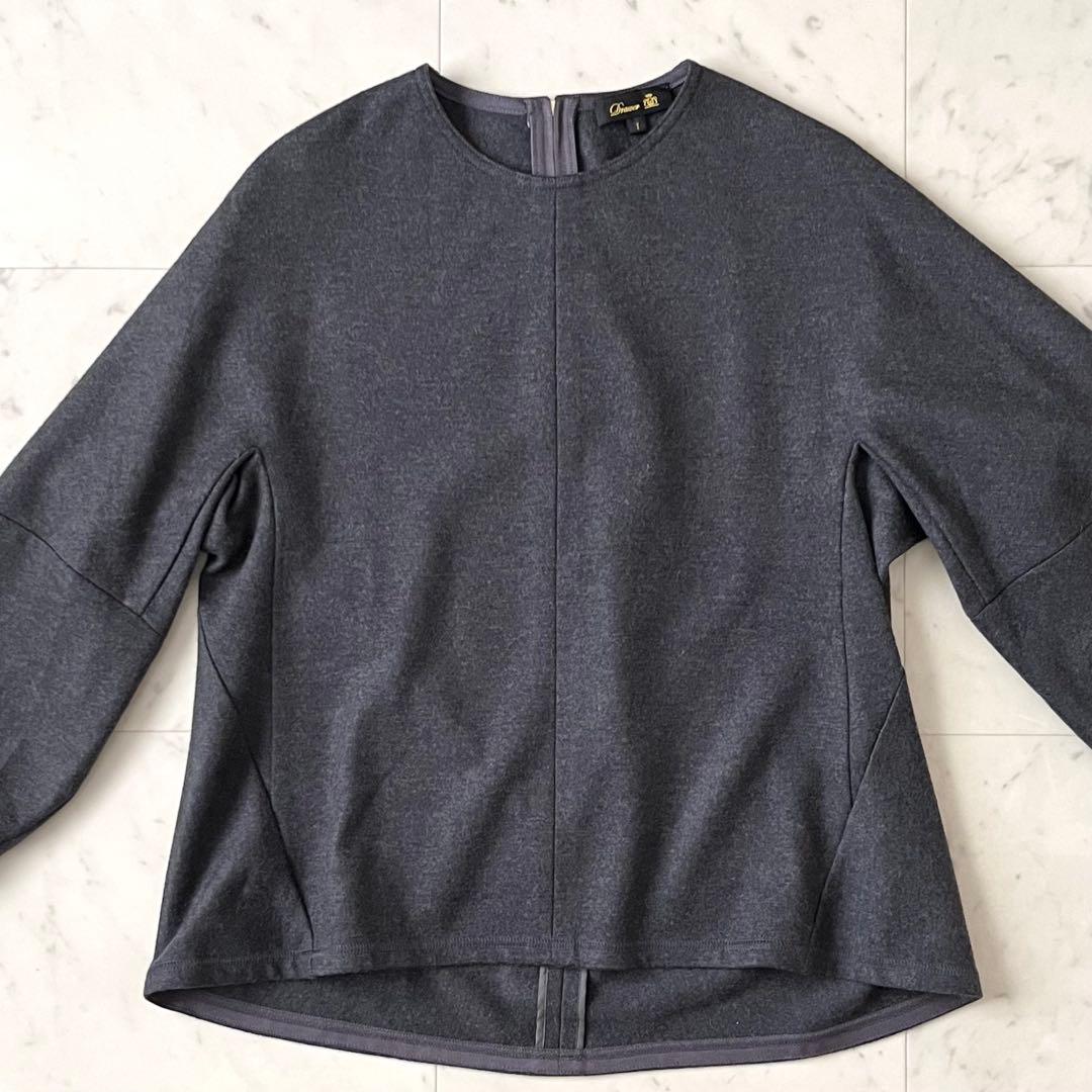 定価5,5万♪極美品 ドゥロワー ウールクルーネックプルオーバー グレー 日本製