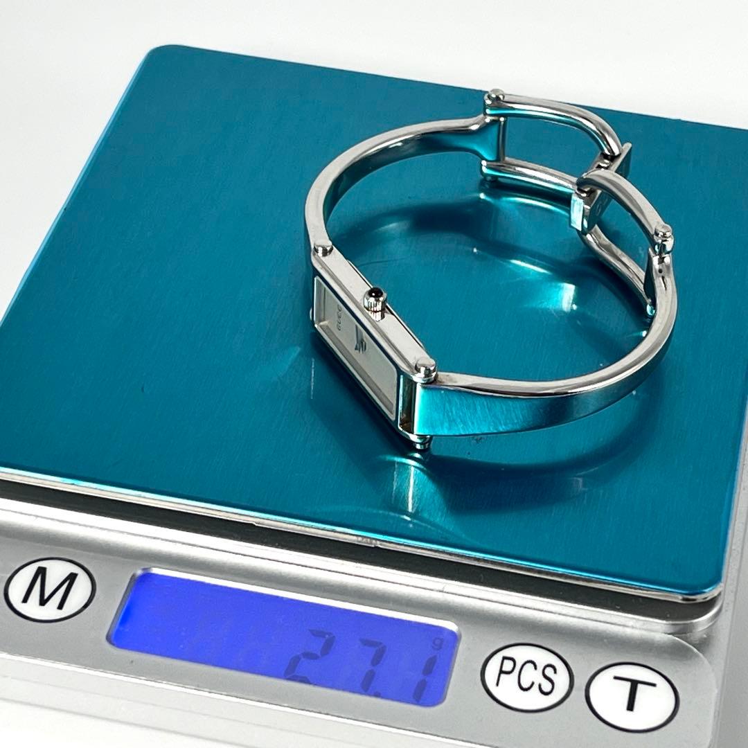 【稼働品】グッチ 1500L スクエア SS バングル ホースビット クォーツ