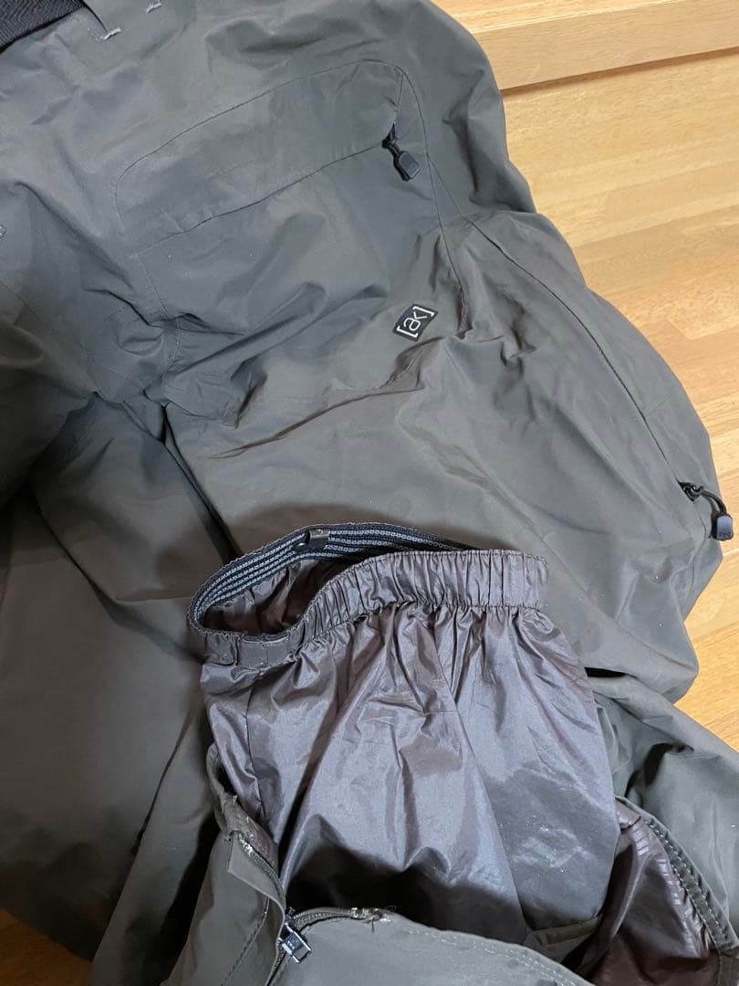 BURTON RONINオレンジ　スノーボードウェア+オリーブ色パンツAKセット