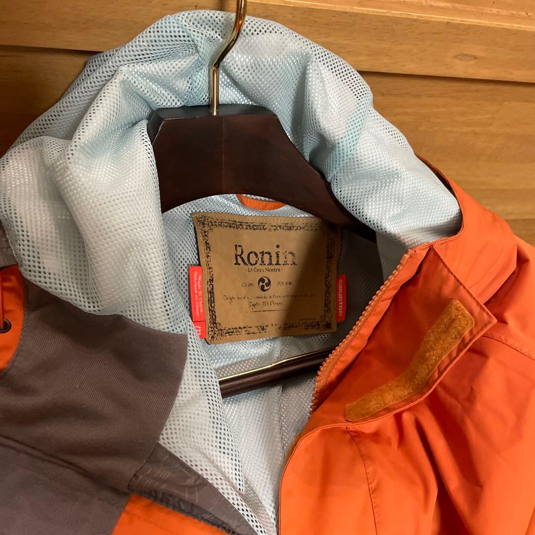 BURTON RONINオレンジ　スノーボードウェア+オリーブ色パンツAKセット