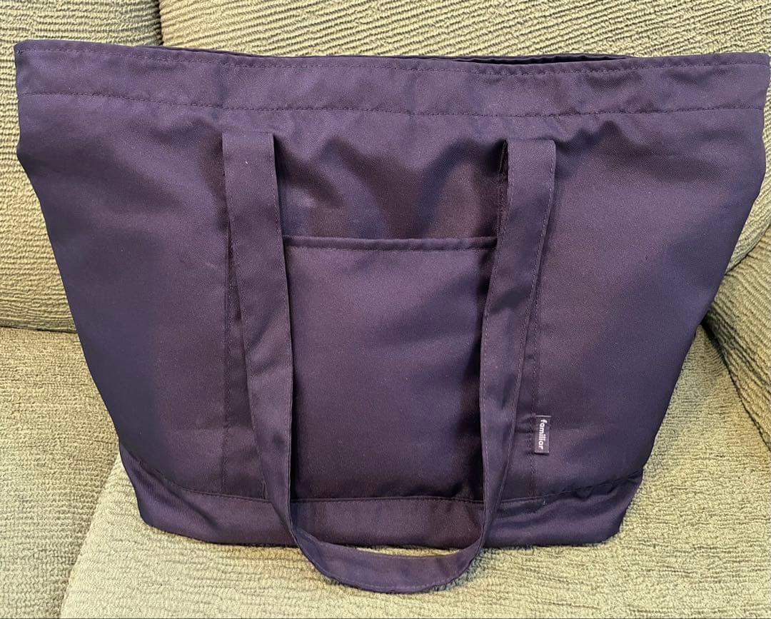 定価22,000円　familiar ファミリア　マザーズバッグ　青系チェック