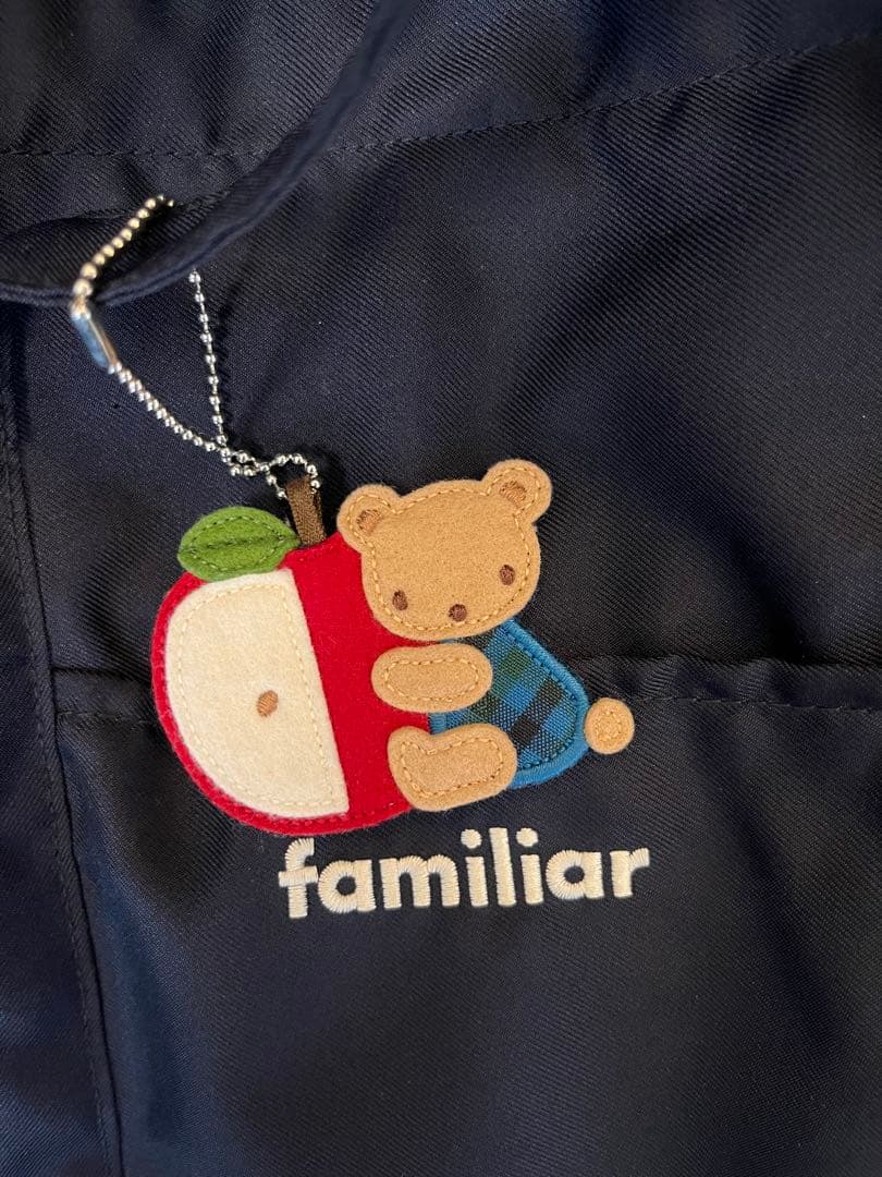 定価22,000円　familiar ファミリア　マザーズバッグ　青系チェック