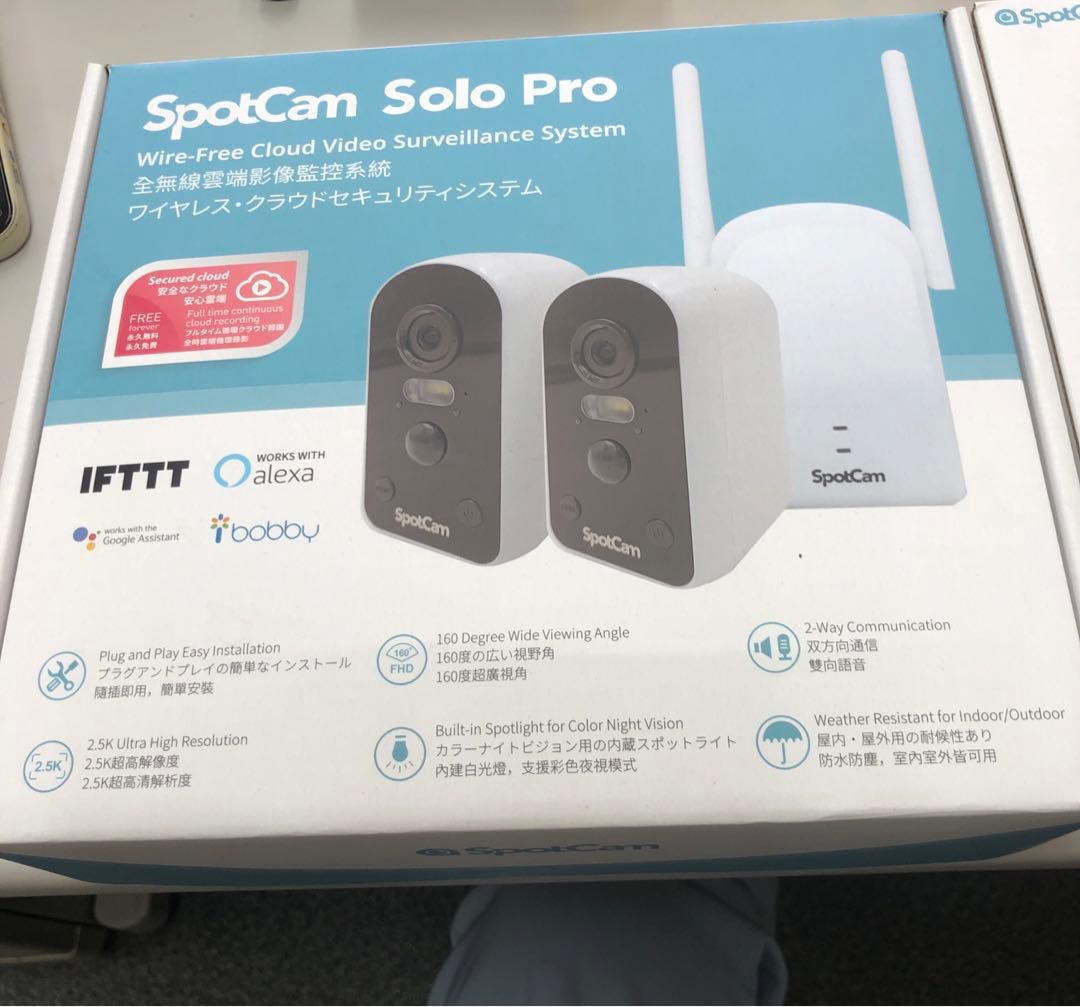 SpotCam Solo Pro スポットライト　防犯カメラ 2台セット