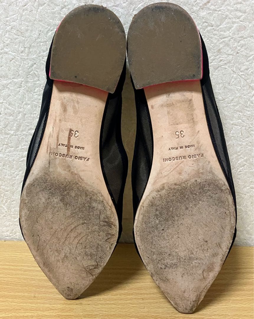 ★FABIO RUSCONI ファビオルスコーニ カラーヒールチュール パンプス