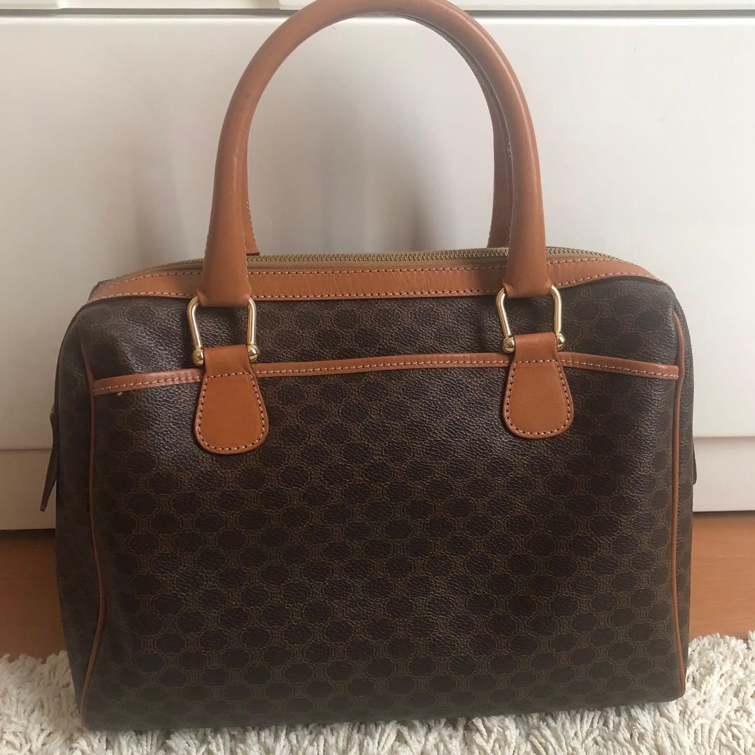 超美品 オールド セリーヌ ブラウン ボストンバッグ レザー ハンドバッグ