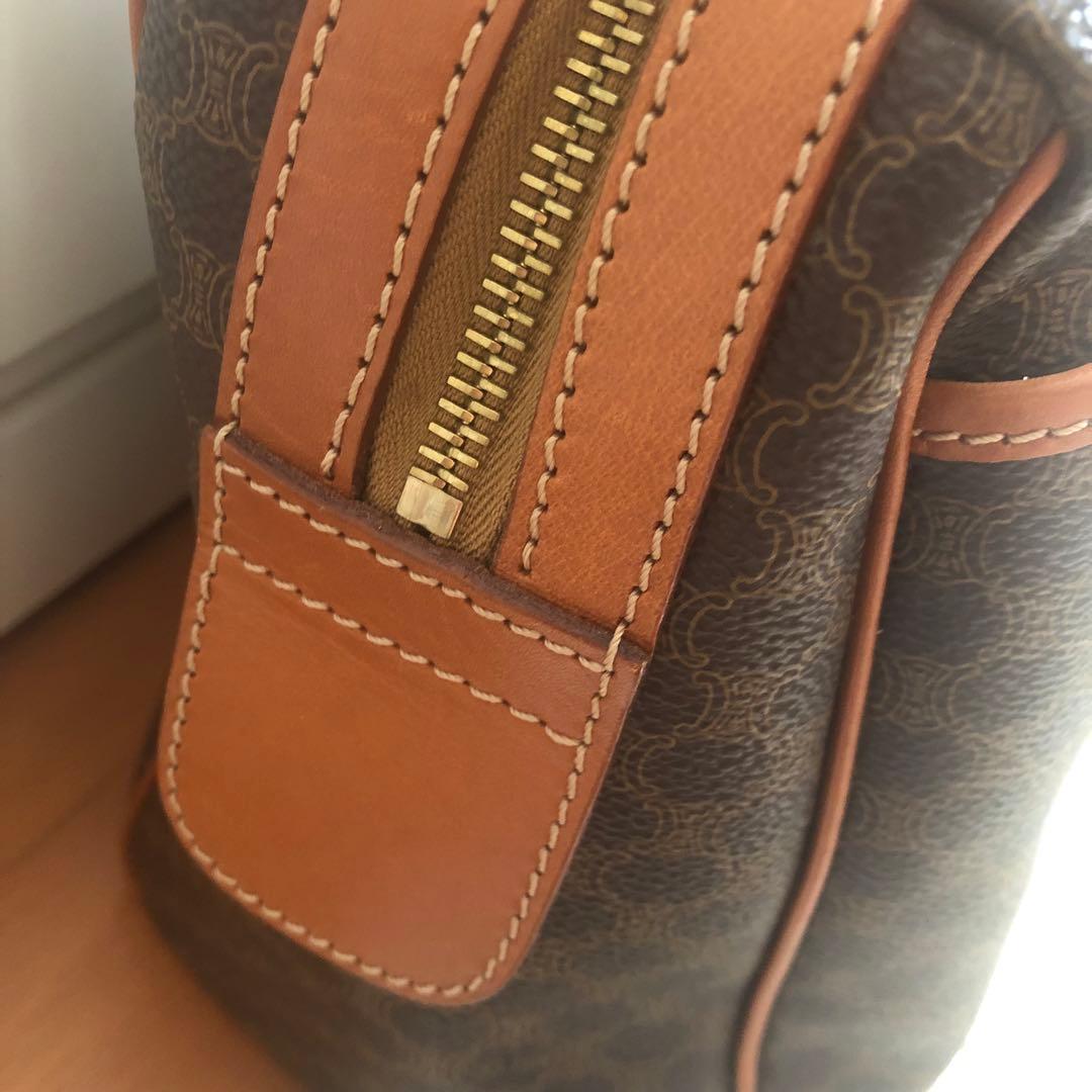 超美品 オールド セリーヌ ブラウン ボストンバッグ レザー ハンドバッグ