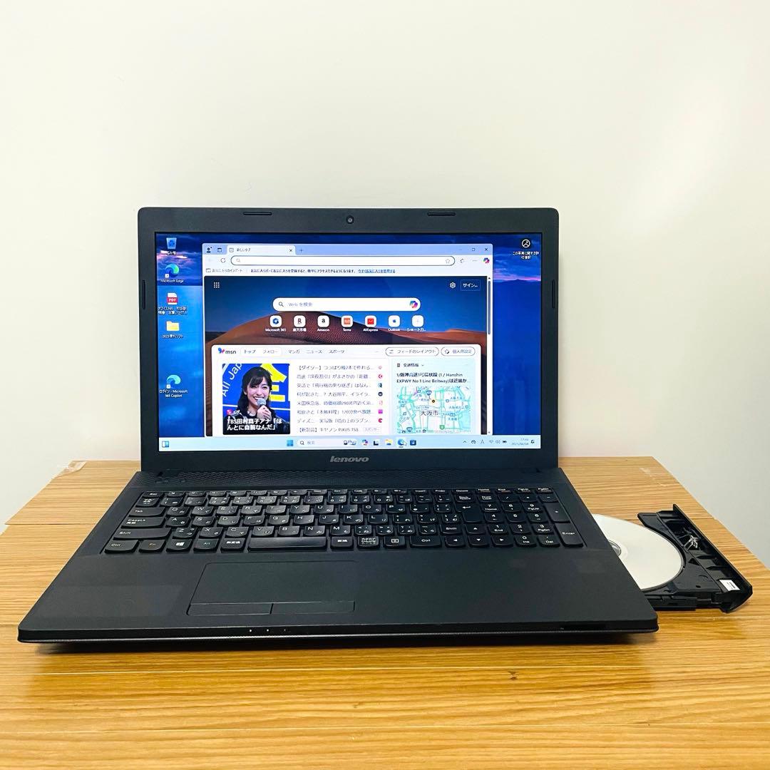 レノボブラックノートパソコン 大容量750ギガオフィスDVD②