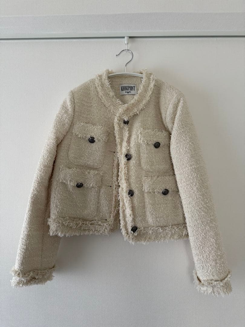 khakipoint カーキポイント ツイードジャケット アイボリー