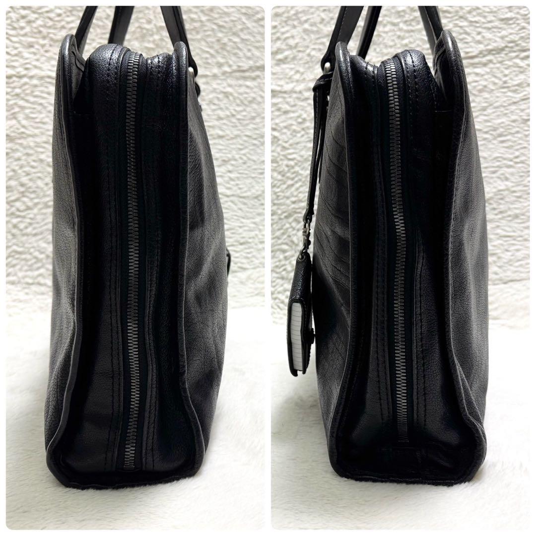 土屋鞄 アルマスバッファロー トートバッグ ビジネスバッグ メモ帳付 ブラック