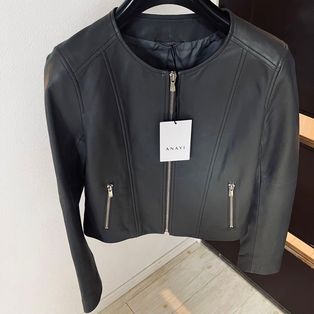 新品☆ANAYI ラムレザークルー　ジャケット/ セオリー、23区、セルフォード