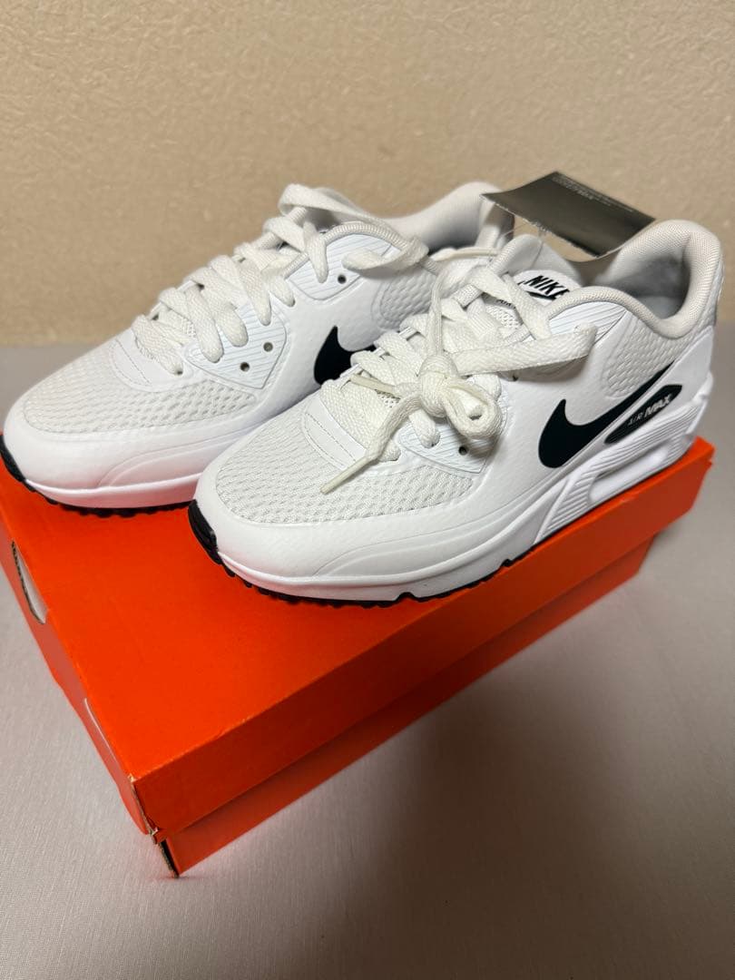 23cm Nike Air Max 90 G ホワイト/ブラック ゴルフシューズ