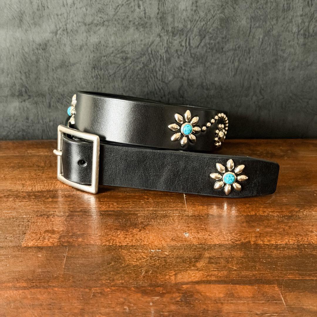 スタッズベルトフラワースイングオール35mm30inch96cm