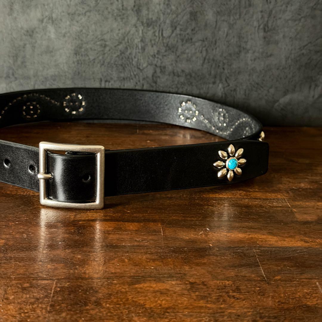 スタッズベルトフラワースイングオール35mm30inch96cm