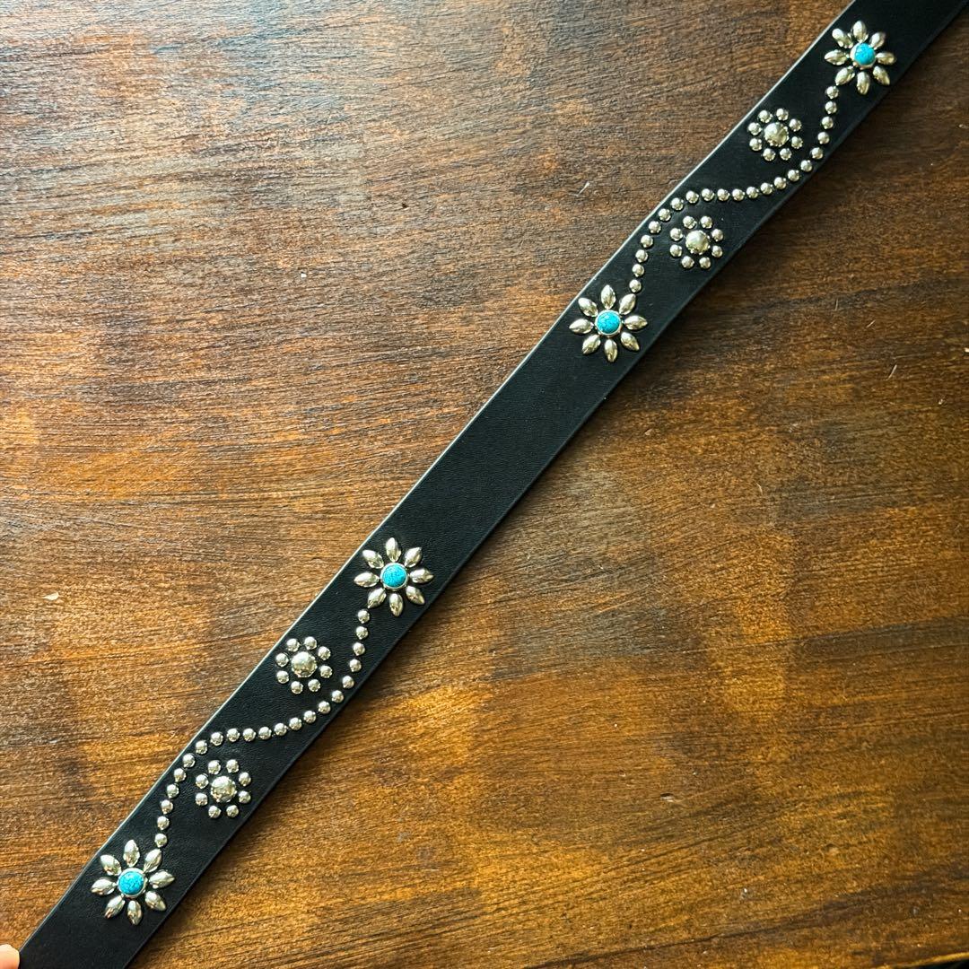 スタッズベルトフラワースイングオール35mm30inch96cm