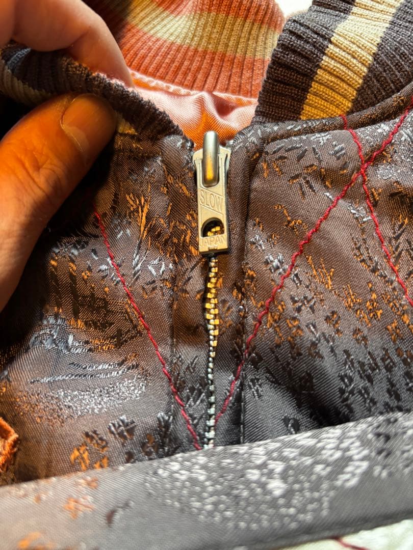 蝶と花刺繍 スカジャン 花旅楽団