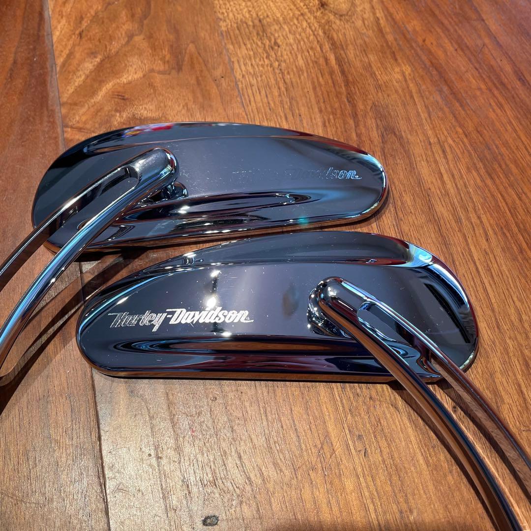 Harley Davidson純正 クローム スロットステムミラー 美品 箱付き