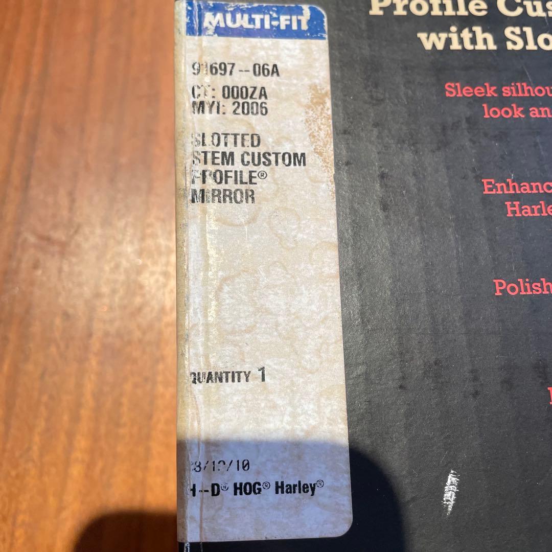 Harley Davidson純正 クローム スロットステムミラー 美品 箱付き