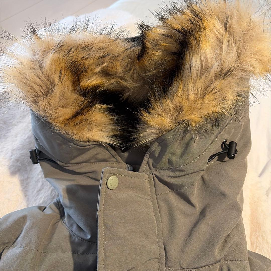 DANTON フード付きダウンジャケット オリーブ