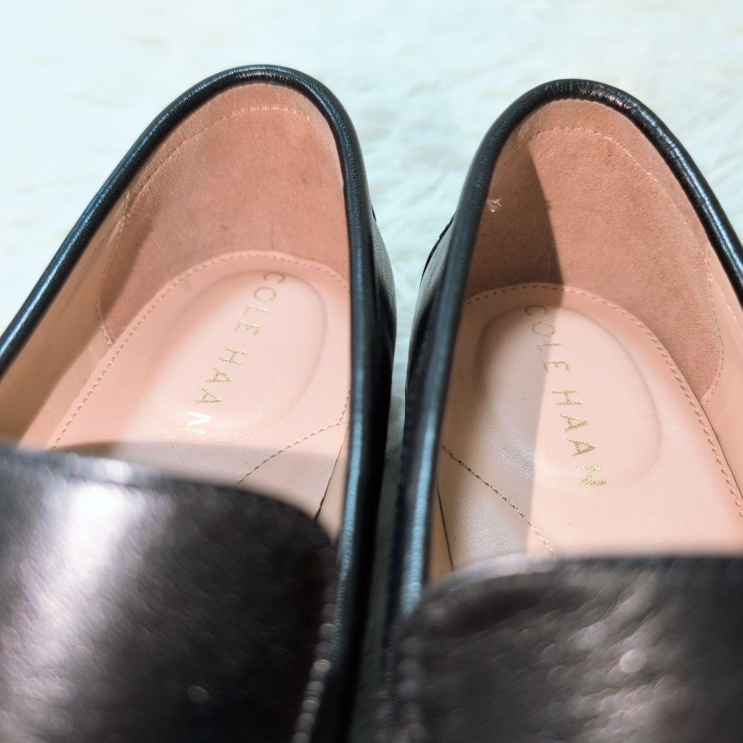 【極美品】コールハーン スタッシ チェーン ローファー ブラック 23.5cm