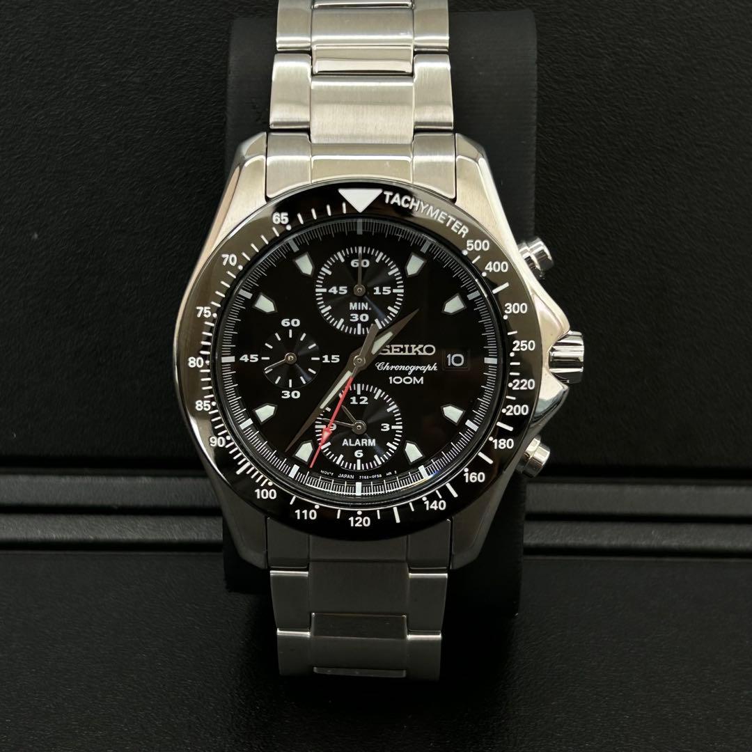 美品 希少 SEIKO 7T62-0ER0 腕時計 メンズ クロノグラフ 稼働品