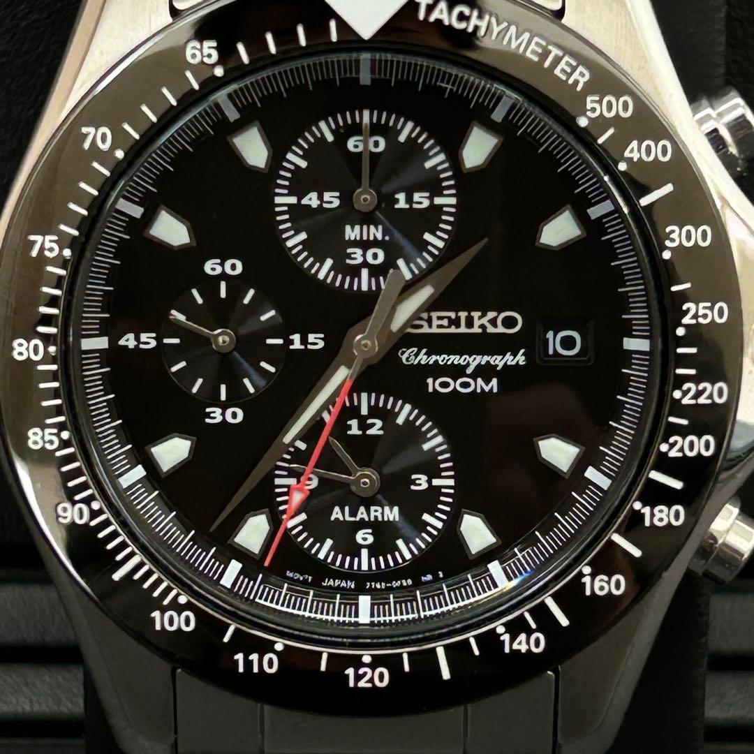 美品 希少 SEIKO 7T62-0ER0 腕時計 メンズ クロノグラフ 稼働品