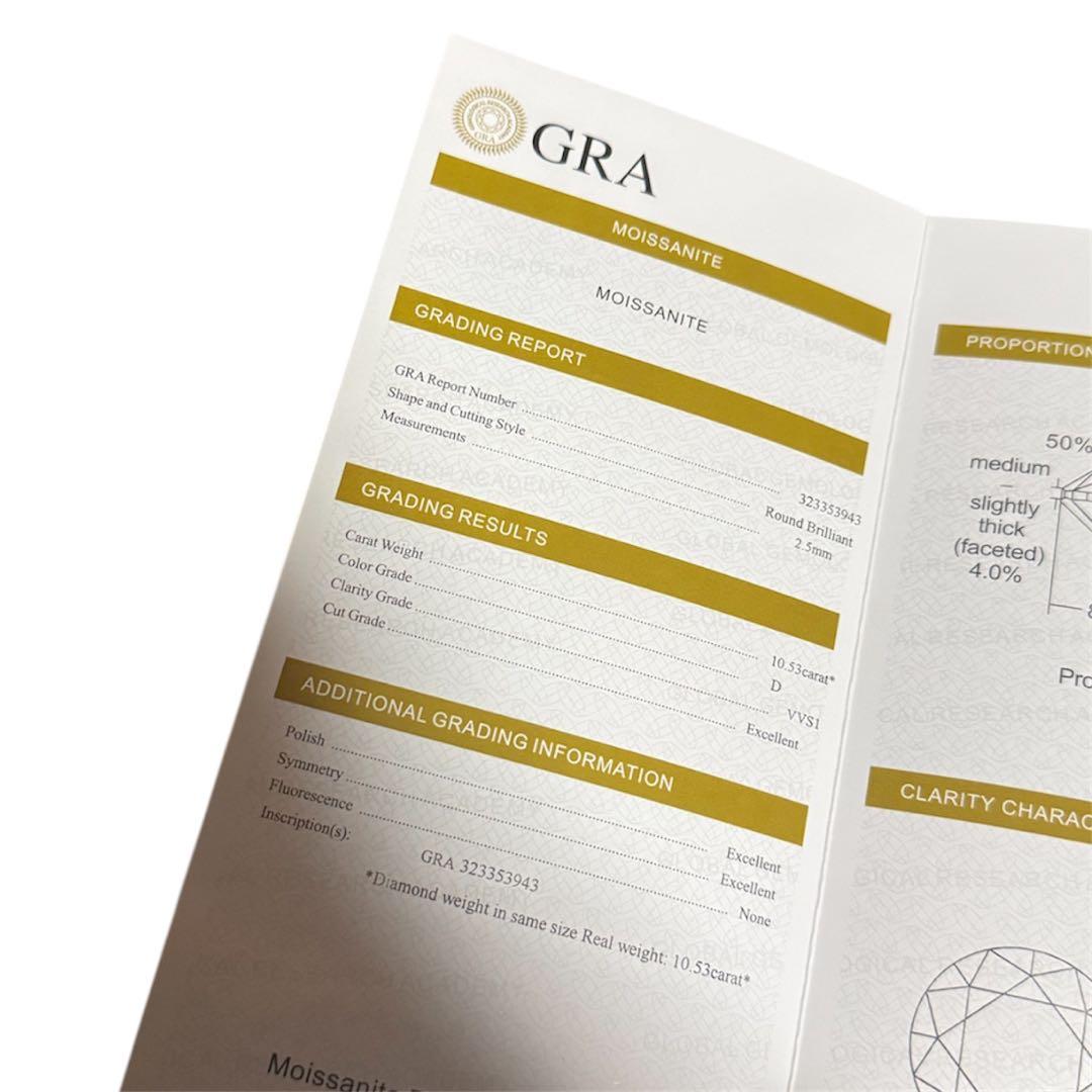 GRA鑑別書付き　VVS1 モアサナイト　テニスネックレス　シルバー 45cm