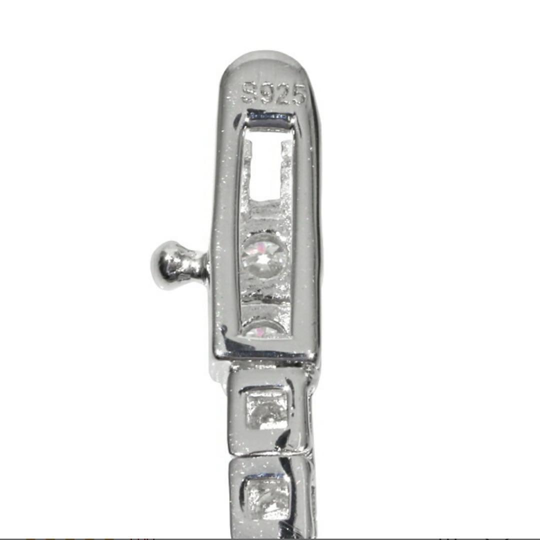 GRA鑑別書付き　VVS1 モアサナイト　テニスネックレス　シルバー 45cm