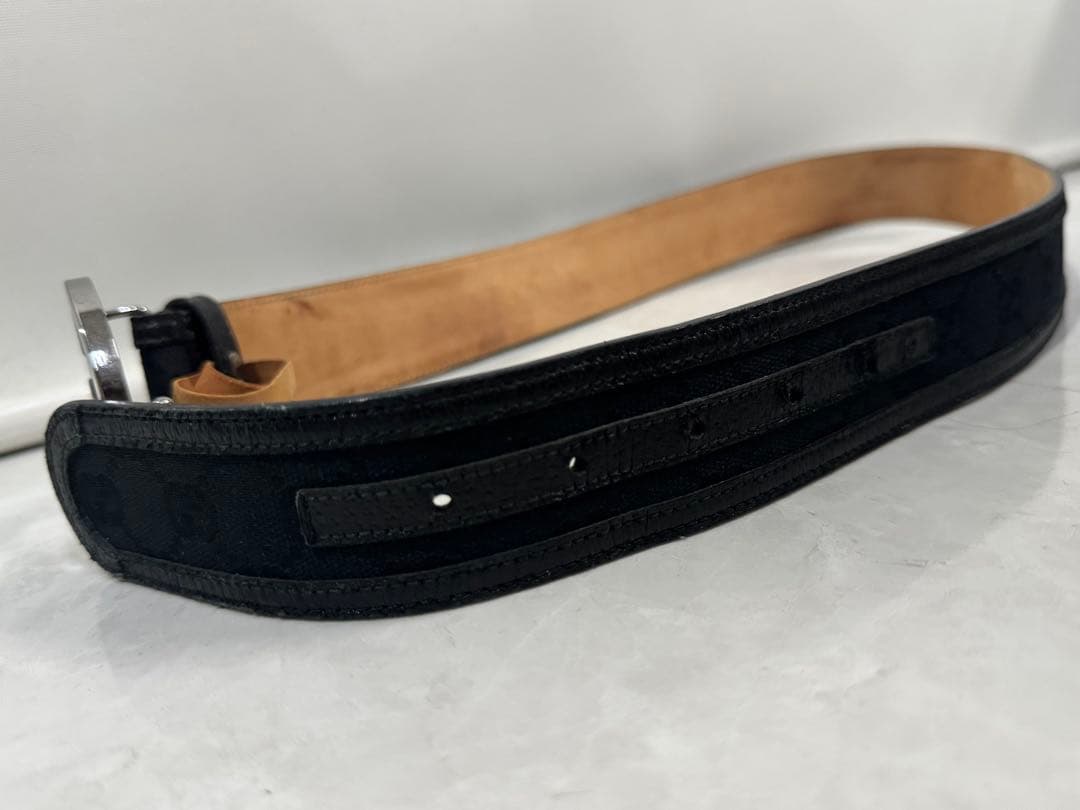 GUCCI グッチ インターロッキングG GGキャンバス×レザーベルト