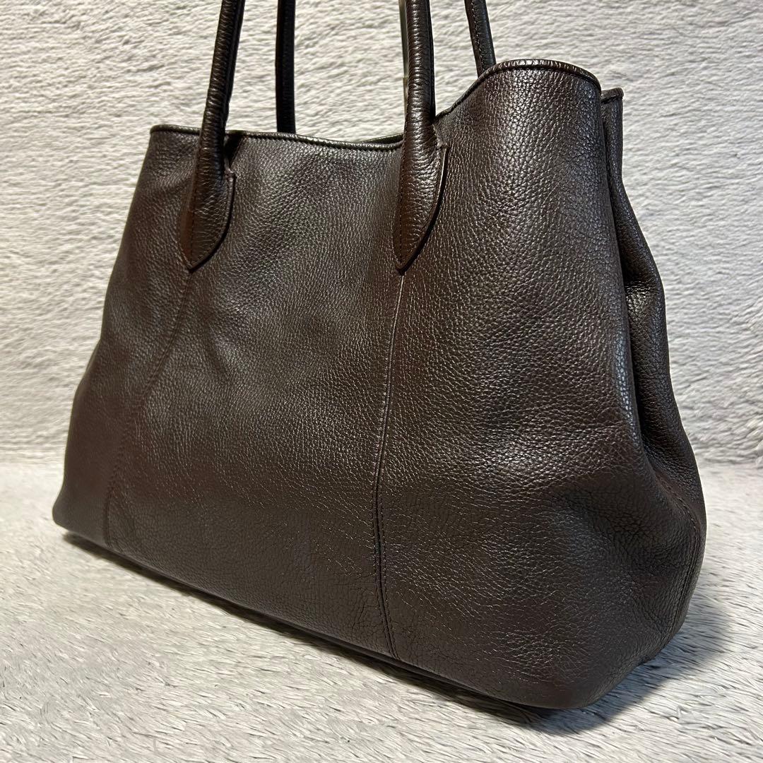 UNITED ARROWS ユナイテッドアローズ　ビジネスレザートートバッグ　茶