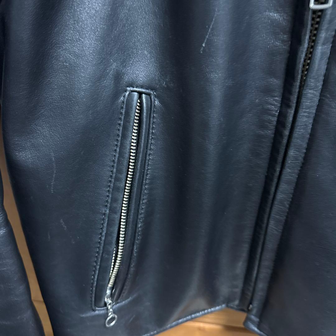 NANKAI ブラック シングルライダースジャケット