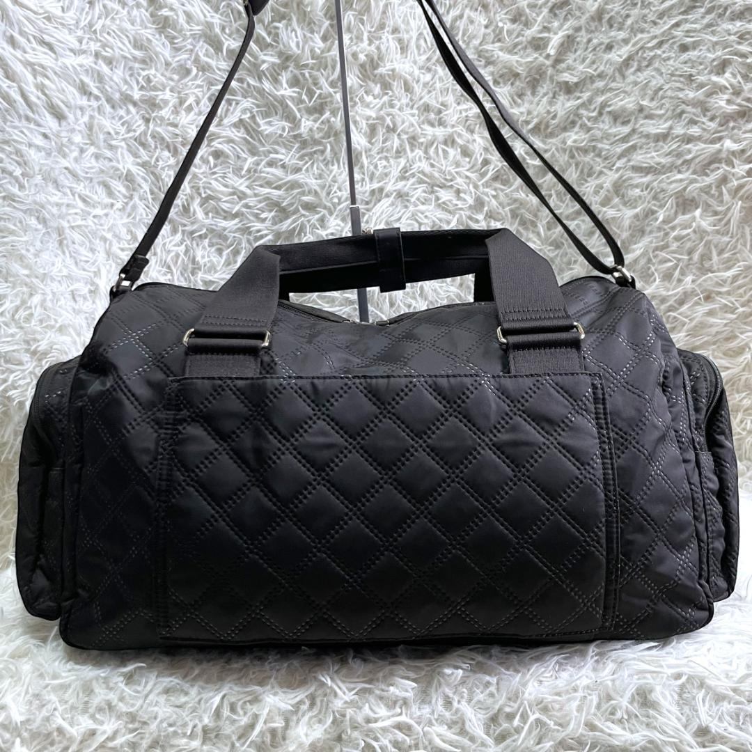 MARY QUANT ピンソニックキルトデイジー ボストンバッグ 2way 黒