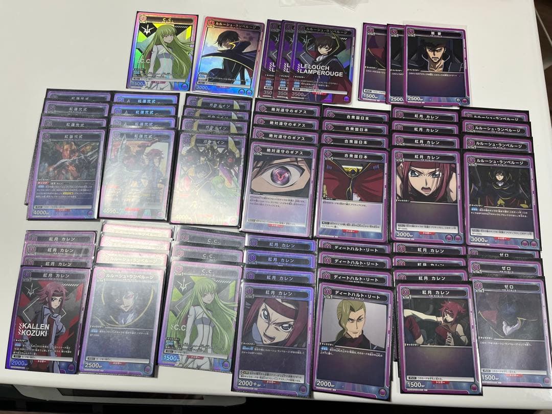 ユニオンアリーナ ゼロカレン　デッキ　調整パーツ付き　ユニアリ　紫ギアス