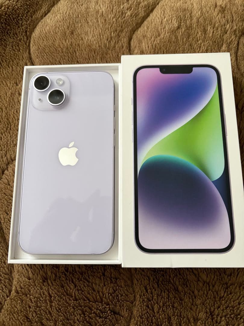 【値段相談可】iPhone14 本体＋ガラスフィルム2枚中古ケース付き