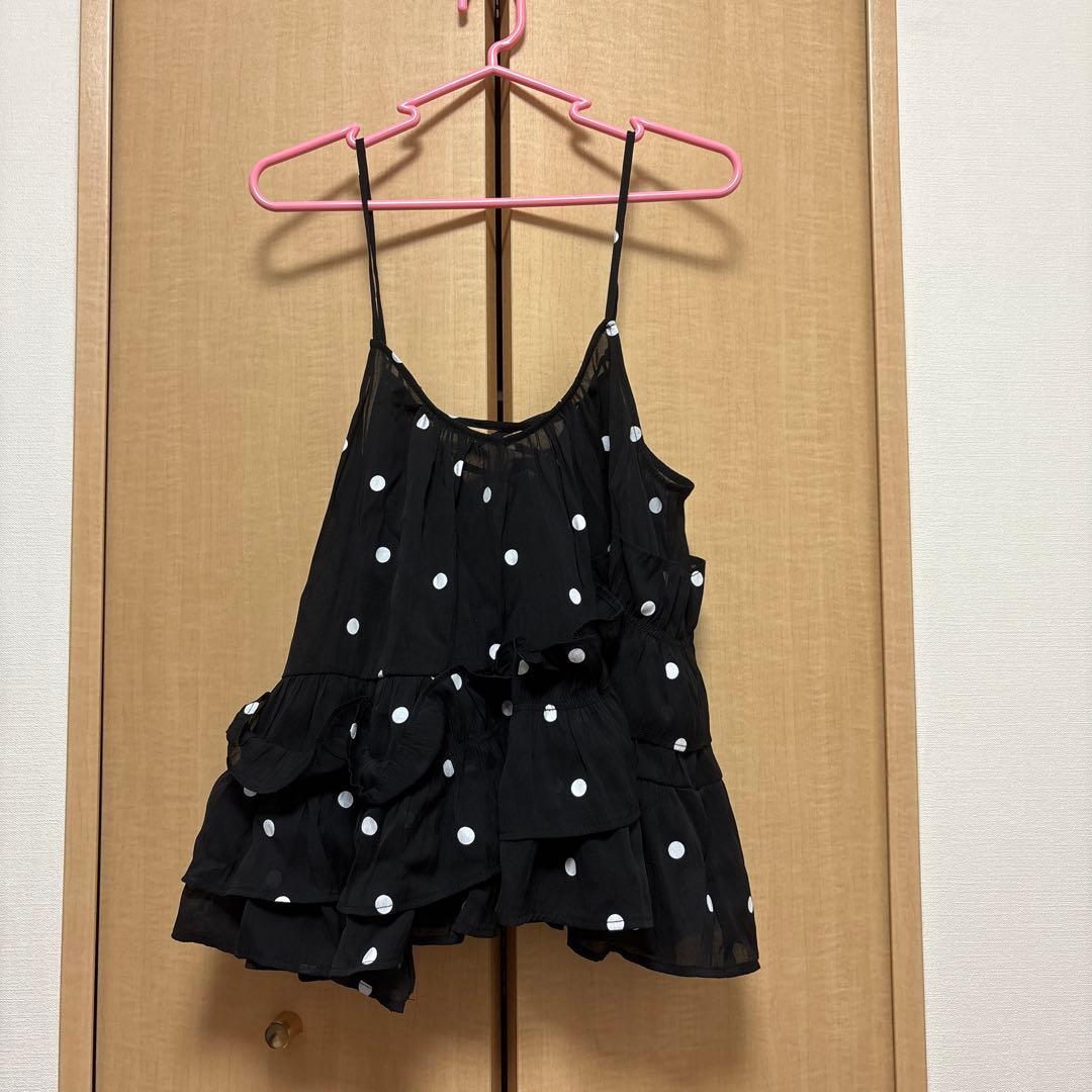 フリルティアードキャミ