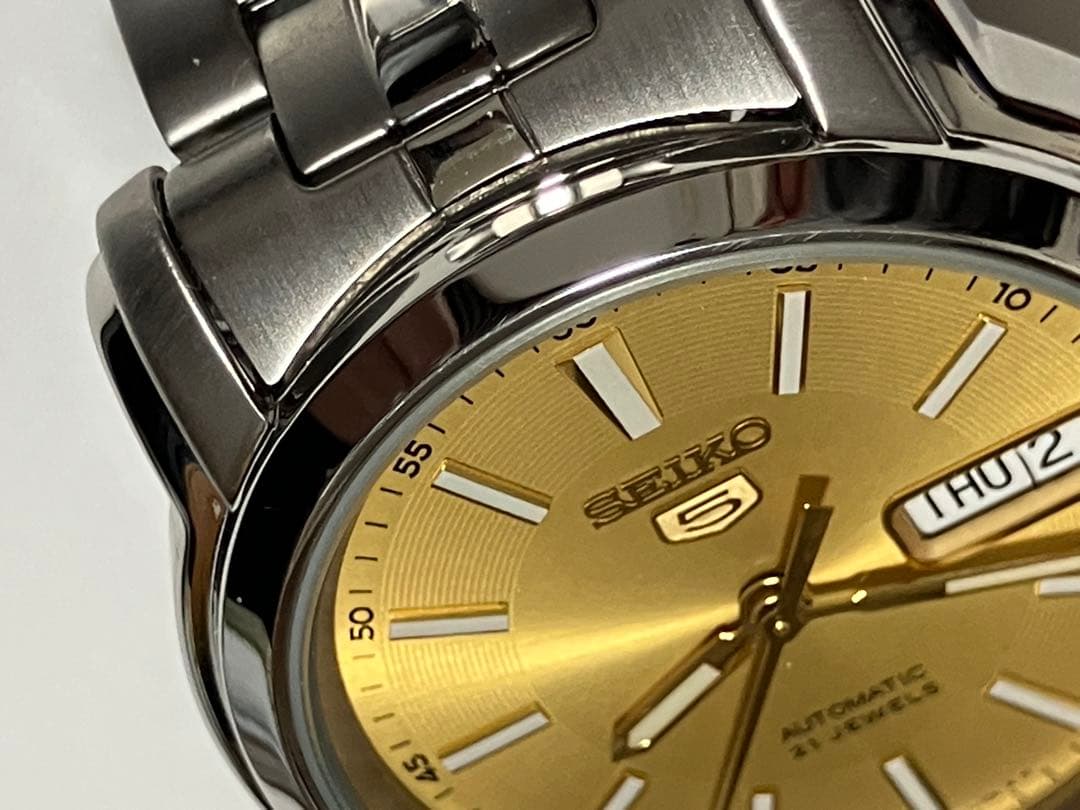 SEIKO5 SNKL81K1 自動巻き デイデイト 稼働品 腕周り約18cm