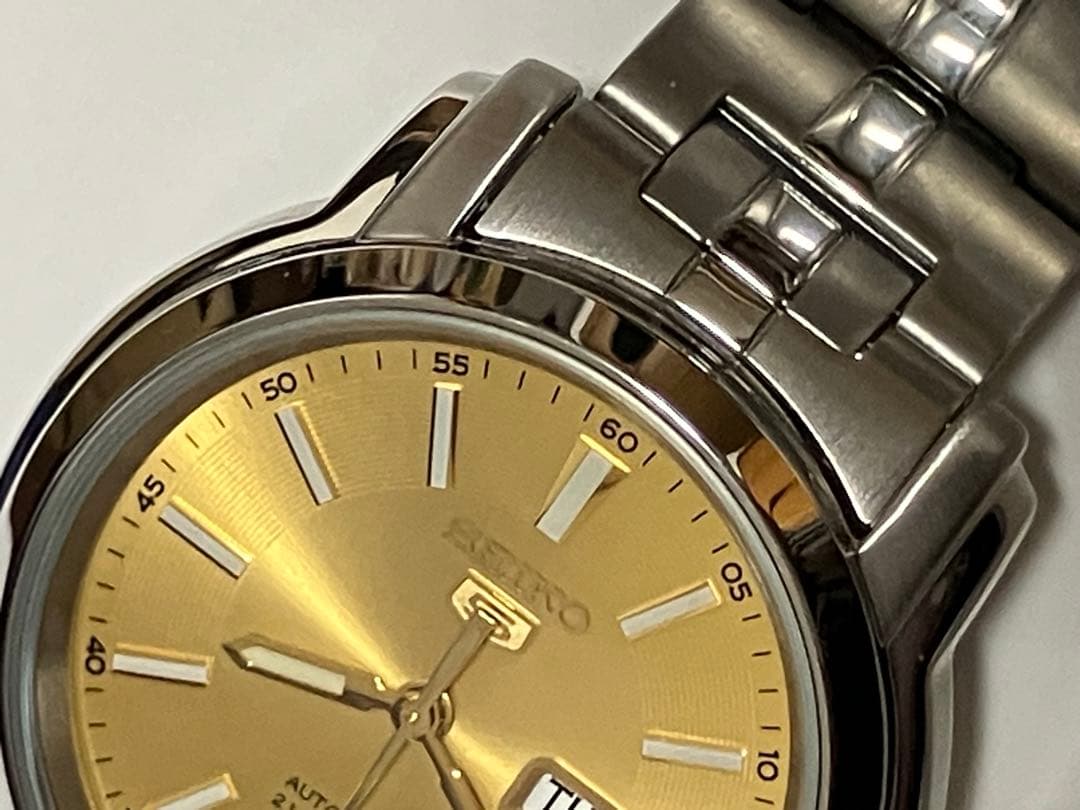 SEIKO5 SNKL81K1 自動巻き デイデイト 稼働品 腕周り約18cm