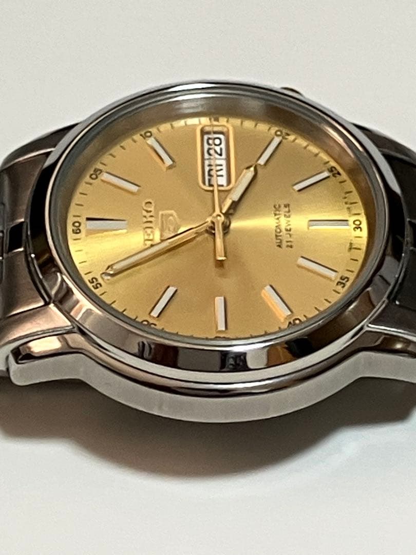 SEIKO5 SNKL81K1 自動巻き デイデイト 稼働品 腕周り約18cm
