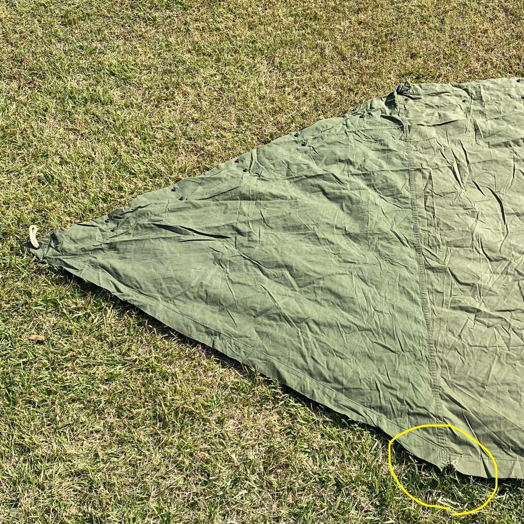 USパップテント②　アメリカ軍幕　米軍　ハーフシェルター２枚　ポール・ペグセット