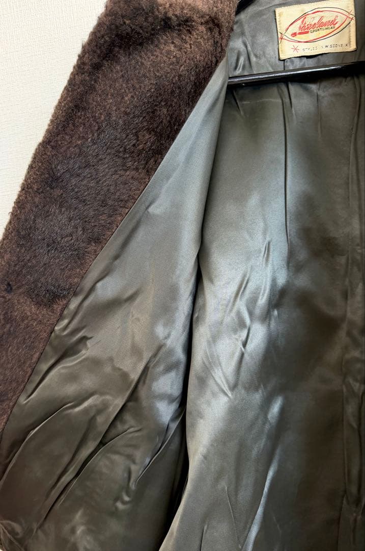 幻級 50s LAKELAND リアルファー スポーツジャケット レイクランド