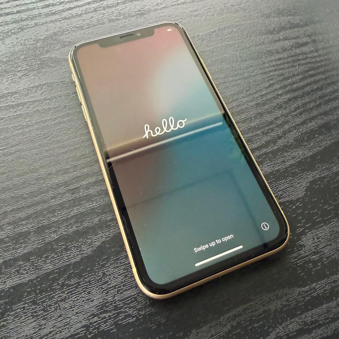 iPhone XR 128GB イエロー 背面割れあり 動作確認済み