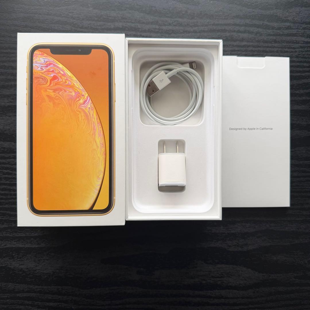 iPhone XR 128GB イエロー 背面割れあり 動作確認済み