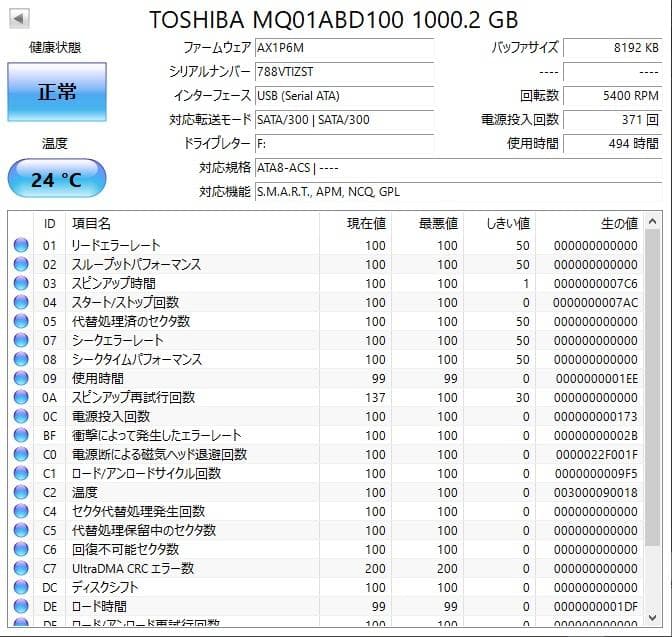 ✨4個セット✨HDD 1000GB✨大容量1TB✨2.5インチ✨05-04