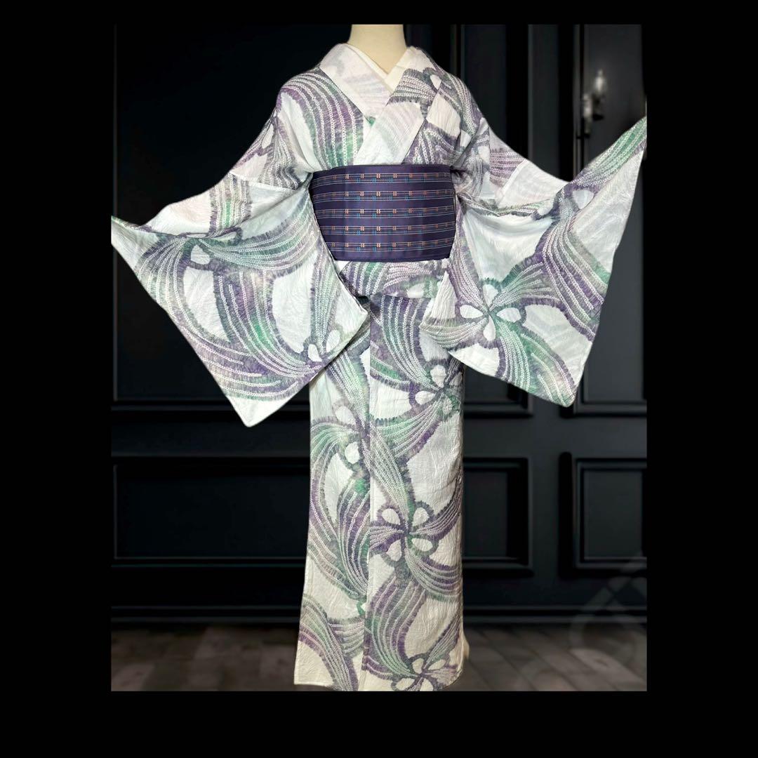 期間限定お値下げ‼️有松鳴海絞り浴衣　新品✨逸品‼️身幅大きい‼️