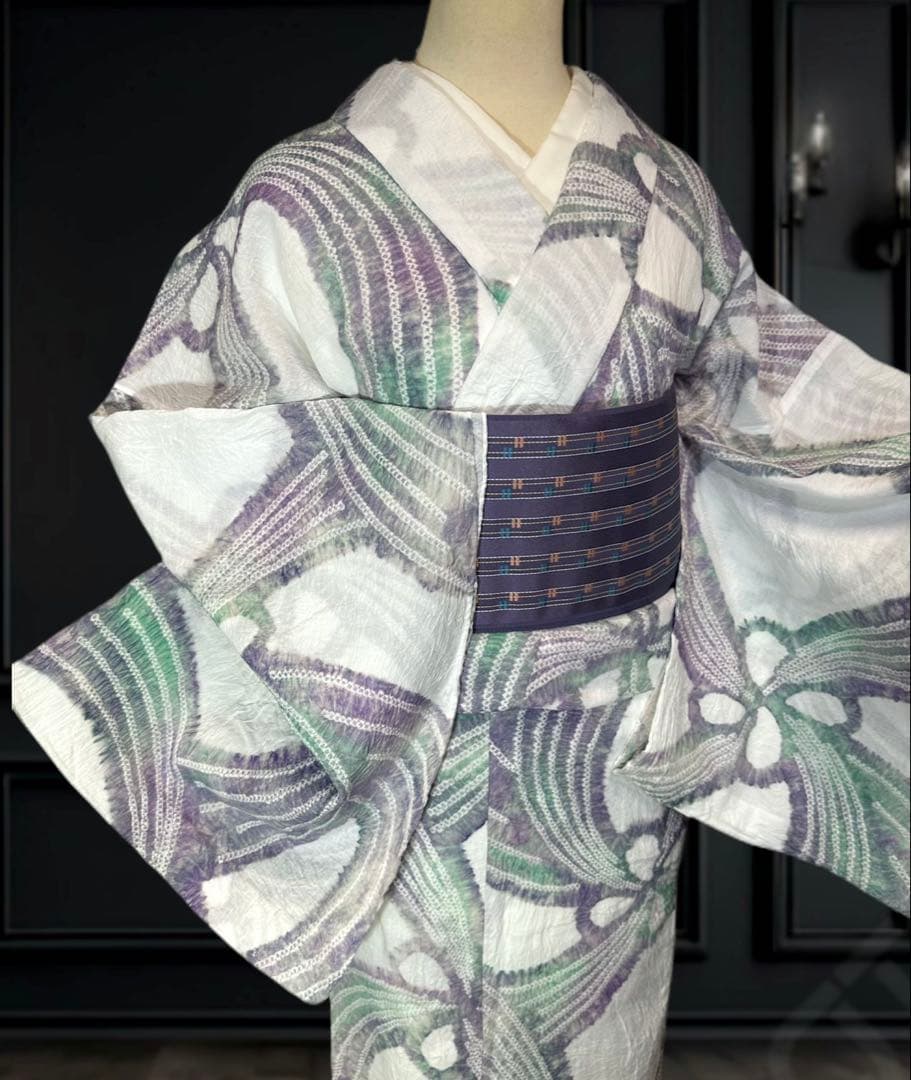 期間限定お値下げ‼️有松鳴海絞り浴衣　新品✨逸品‼️身幅大きい‼️