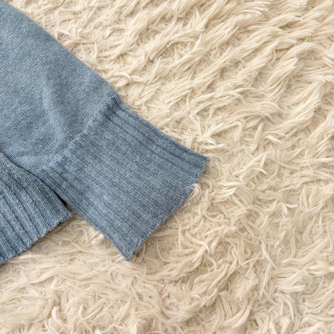 ウィークエンドマックスマーラ　カシミヤアンゴラ　ダブルジップニット　ブルー　L