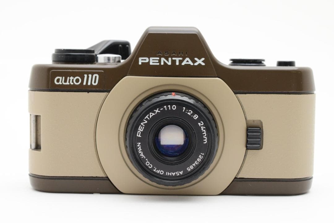 【動作品】レア！PENTAX auto110 マロン/2レンズト 箱フラッシュ付