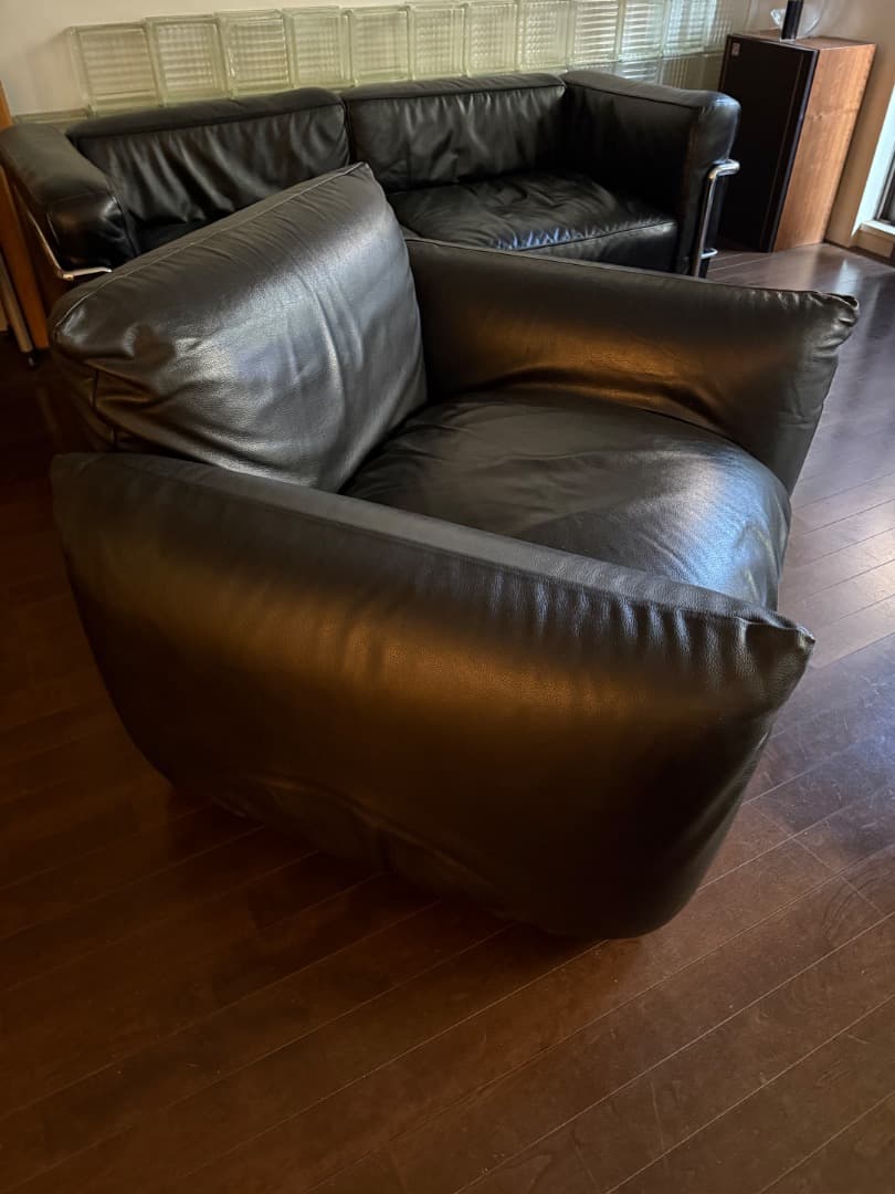 アルフレックス　arflex マレンコソファ　程度良好ブラックレザー定価72万