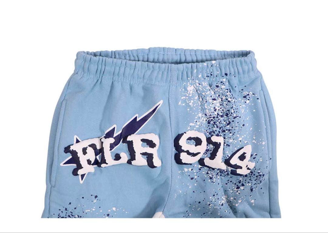 FLR 914 スプラッター柄 ロングパンツ